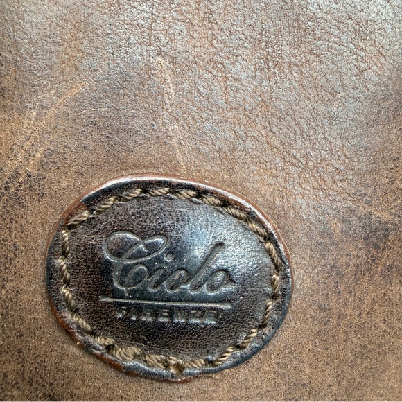 Ciola Firenze Italy Leather Day Pack Purse Brown Brown Leather Messenger Bag - Picture 4 of 10